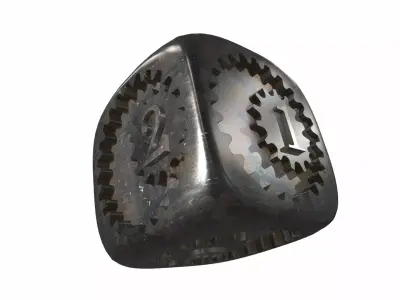 Dice play with numbers 3D model