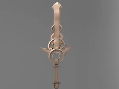 Monster slayer sword claymore stylised Low-poly 3D model
