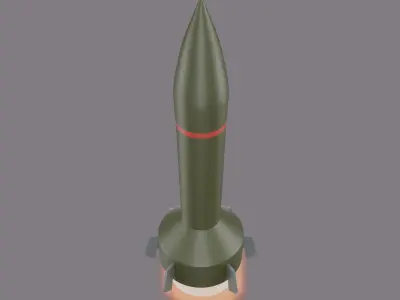 Missile Low-poly 3D model order