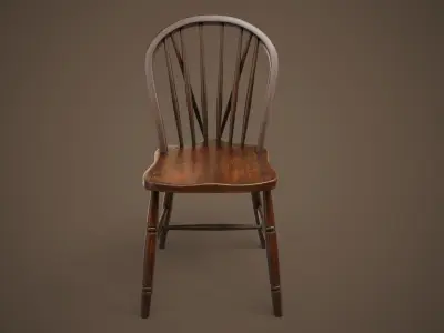 Vintage chair Low-poly 3D model order