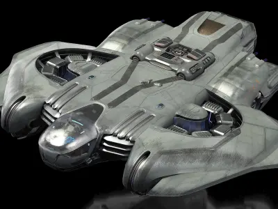 Sci Fi Dropship 3D model get