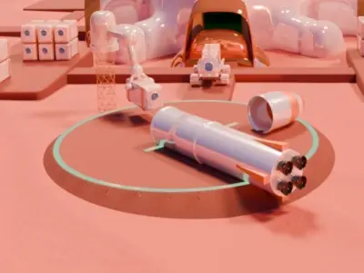 Mars space port 3D model