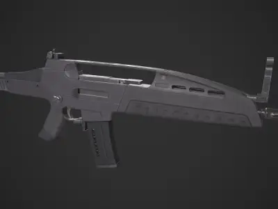 HK Light Rifle 8 Low-poly 3D model