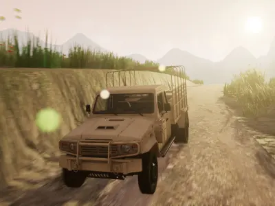 Light Military Vehicle Low-poly 3D model
