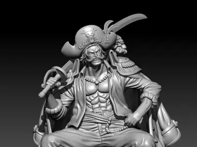 Gol D Roger - One piece - split part 3D print model