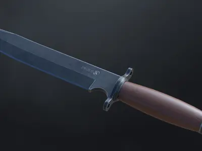 Military Knife DV-2 Low-poly 3D model