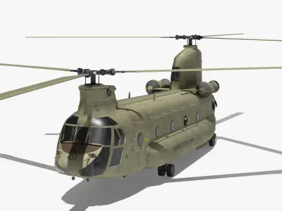 CH-47 Chinook Helicopter US Army 3D model