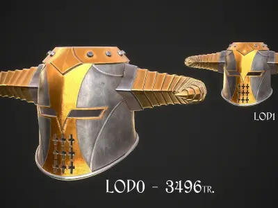 Knight Helmet Collection 2 3D Model Pack