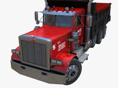Peterbilt semitruck 3D Model Pack