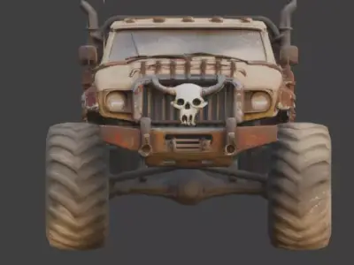 Frontier Raider Monster Truck Low-poly 3D model