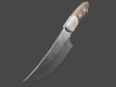 Knife For Cooking Hunting And Survival Low-poly 3D model