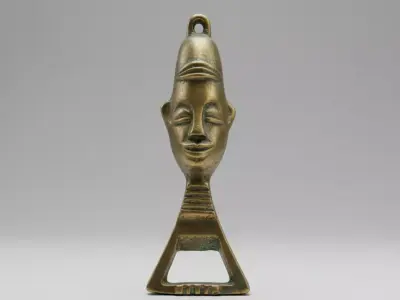 Antique African Tribal Bronze Bottle Opener Decorative PBR 3D 3D model
