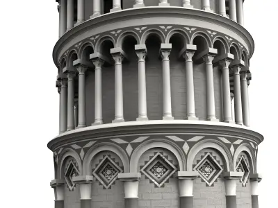 Leaning Tower of Pisa 3D model buy