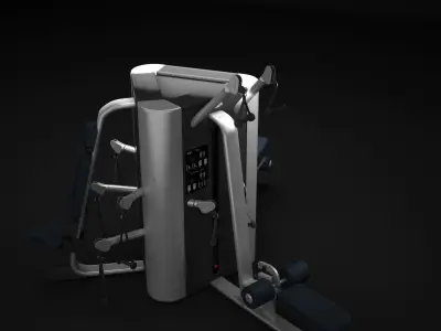 Multistation GYM Machine Collection 3D Model Pack