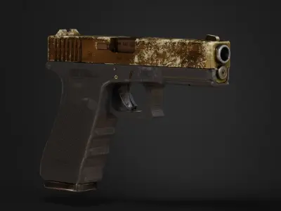 Glock 17 Gen 4 Low-poly 3D model