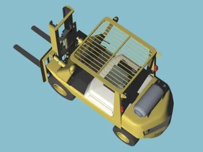 Old Counter Type Fork-Lift 3D model