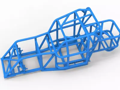 Frame of Mod Lite Race car Scale 1 to 25 3D print model