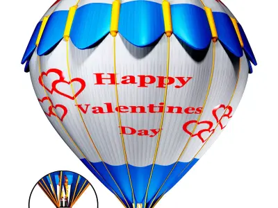 Hot air balloon 3D model 27