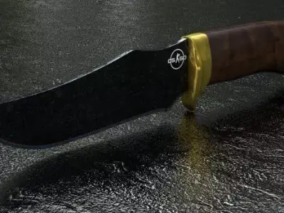 low knife model from csgo Low-poly 3D model