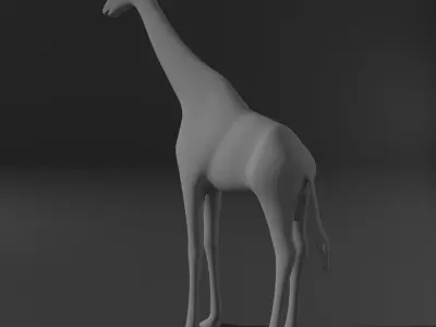 Giraffe lowpoly Low-poly 3D model
