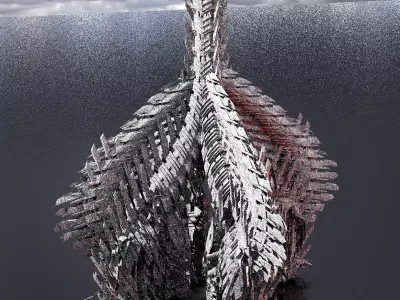 Dreadnaught Ship Wreck Spine 6 3D model