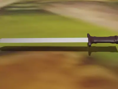 medieval style sword 3D model