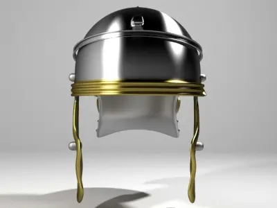 Ancient Combat Helmet - Imperial Gallic 3D model