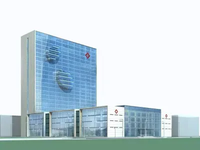 Hospital Building 3D model 4