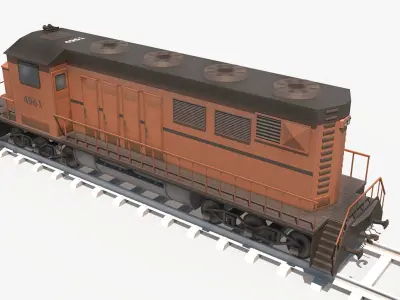 Cargo Train Pack Low-poly 3D model