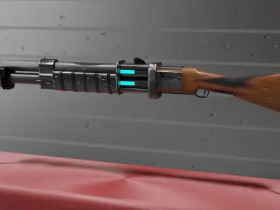 Sci-Fi Gun 3D model 24