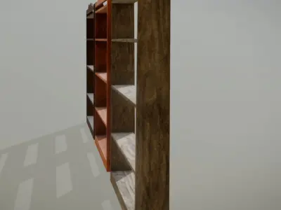 Antique Shelf low-poly game ready Low-poly 3D model