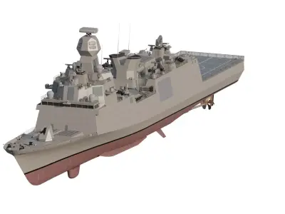 US NAVY MULTIMISSION MODULAR COMBAT FRIGATE 3D model