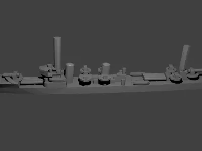 Japanese Mutsuki Class Destroyer Warship 3D print model