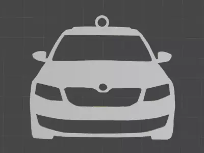 Skoda Octavia 2013-17 Mk3 E5 mirror ornament - Key chain 3D print model
