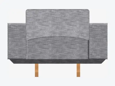 Seat - Sofa - Simplicity - Cosy - Single Low-poly 3D model