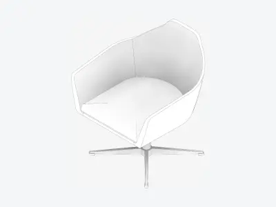Chair - Simplicity - 4 Star Base Low-poly 3D model