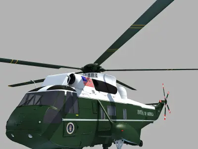 Marine One VH-3D Sea King 3D model