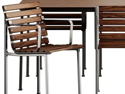 Traverse Garden Table and Chair by Hay 3D model