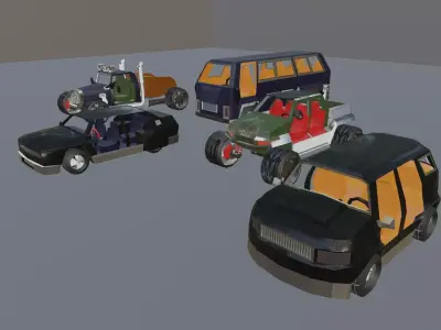Car low poly pack 2 Low-poly 3D model
