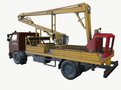 man lifting vehicle 3D model