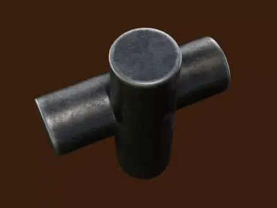 Test Cross Low-poly 3D model