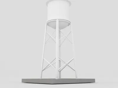 Industrial Water Tank 3D model