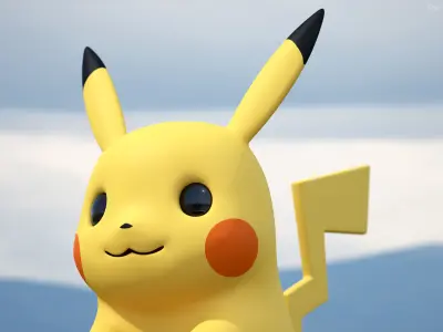 Cartoon Character Pikachu 3D model