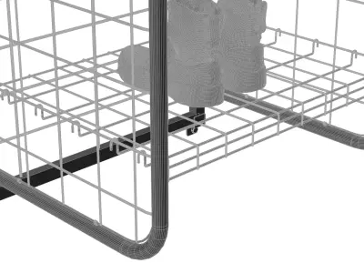 Wall Lockers with Police Gear 3D model