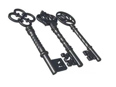 Heart Key - key printer - vintage key 3D print model