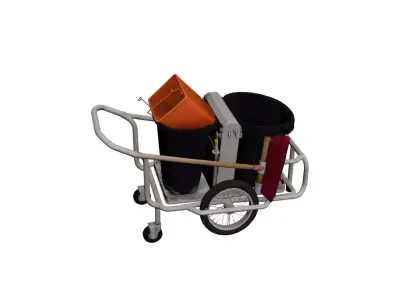 Street Sweeper Cart Road Cleaning Utility Vehicle 3D model