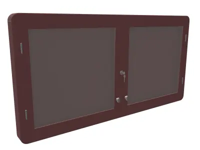 Wall Mount Empty Industrial Large Cabinet Low-poly 3D model