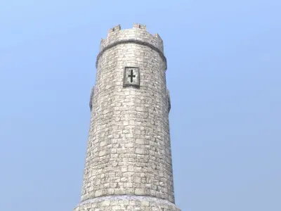 Medieval Castle Tower Low-poly 3D model