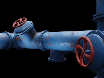 Pipe Assemply Kit Low-poly 3D model