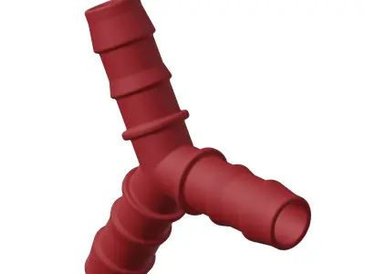 Plastic Irrigation Pipe Y Joint Toy 3D model